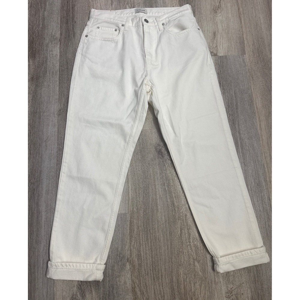 Everlane White High Rise Straight Leg Organic Cotton‎ Tencel Jeans Size 28R